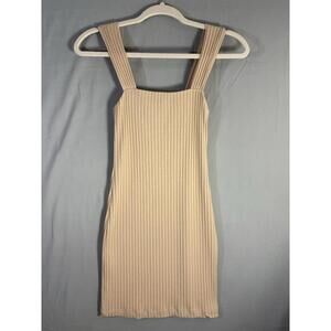Audrey 3+1 NWT Ribbed Lined Mini Bodycon Dress szS Thick Simple Minimilist USA